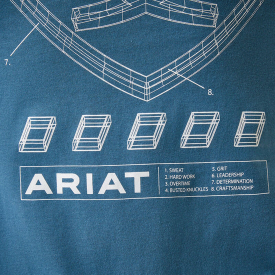 Ariat Men's Rebar Workman Blueprint Long Sleeve T-Shirt 10046350