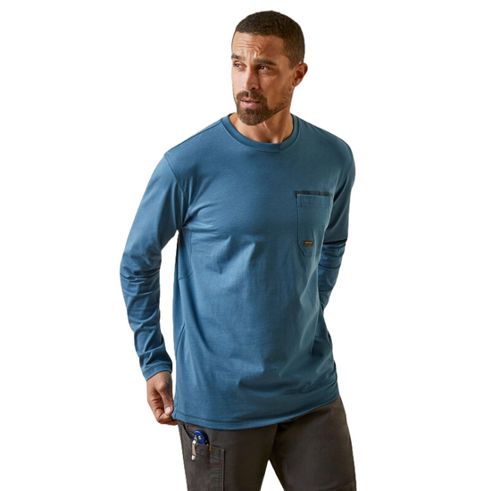 Ariat Men's Rebar Workman Blueprint Long Sleeve T-Shirt 10046350