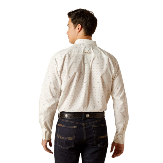 Ariat Men's Edmond Classic Fit White Button Down Shirt 10051262