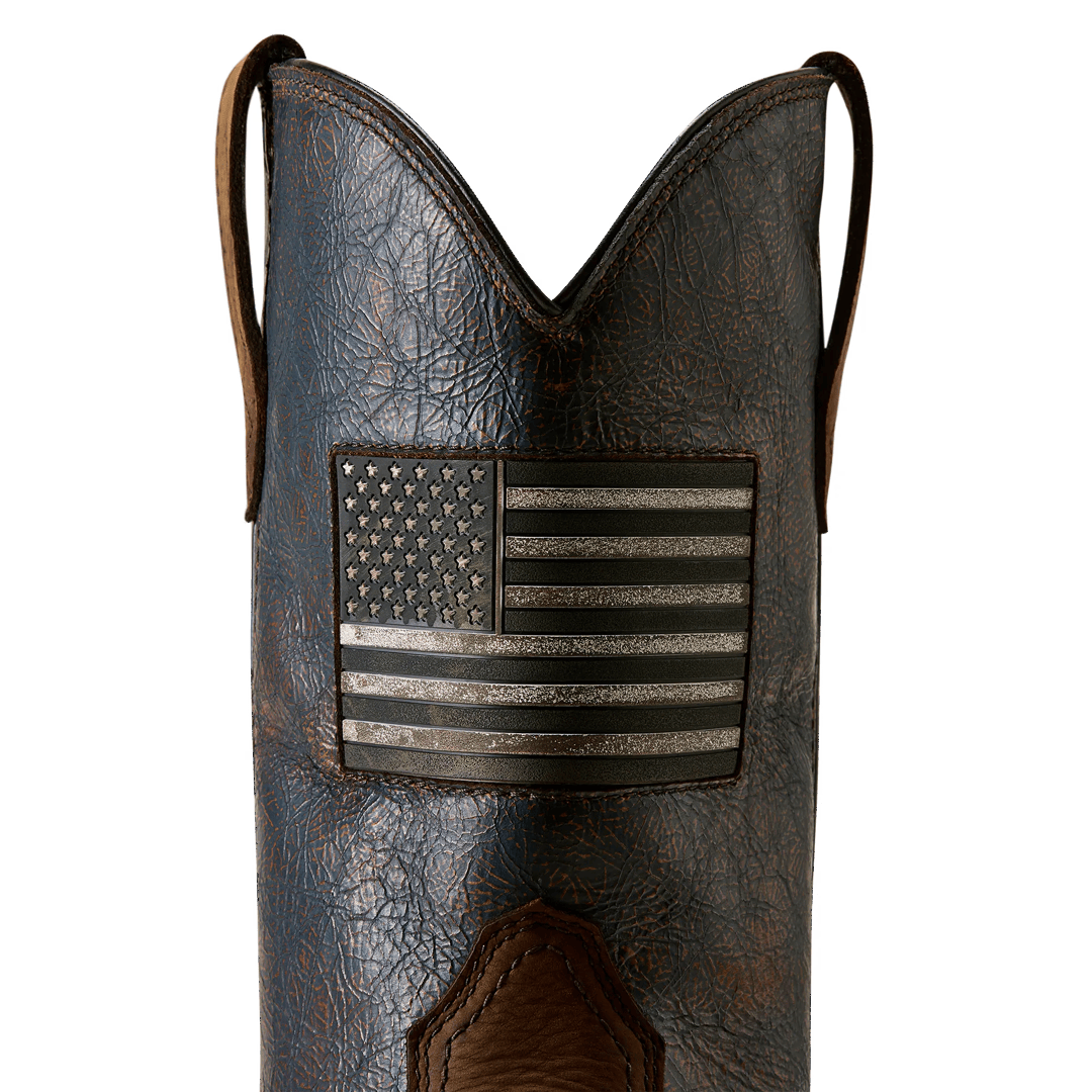 Ariat Men's Activator Patriot Rich Brown Waterproof Steel Toe Work Boot 10080349