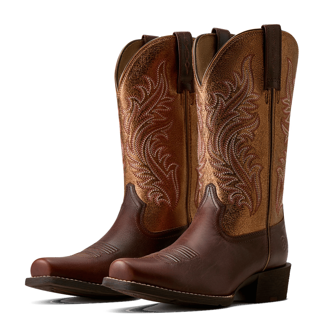 Ariat Ladies Round Up Espresso Narrow Cutter Toe Western Boot 10080406
