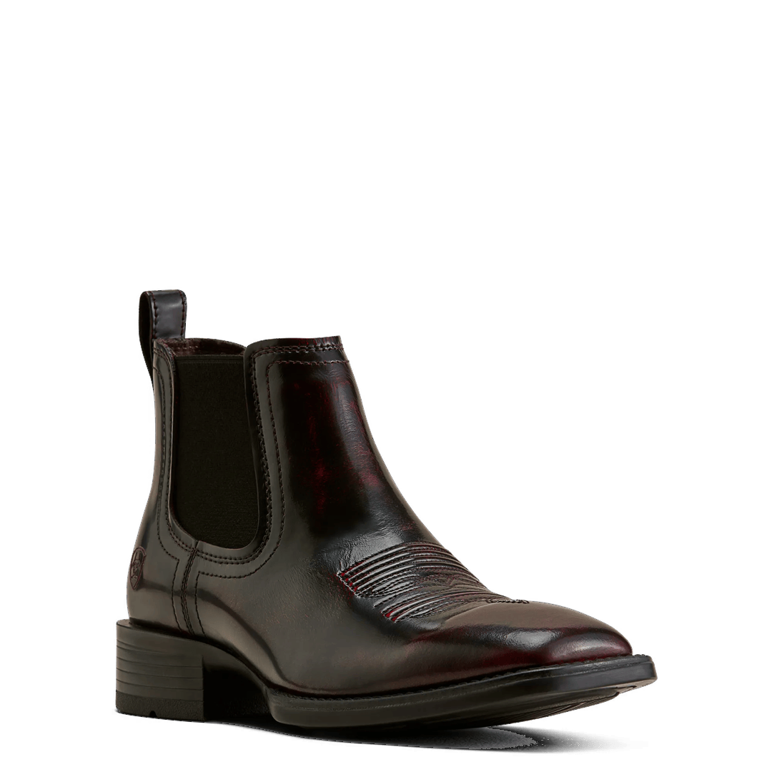 Ariat Men's Booker Chelsea Black Cherry Wide Square Toe Western Boot 10080416