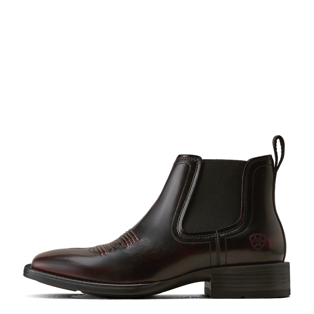 Ariat Men's Booker Chelsea Black Cherry Wide Square Toe Western Boot 10080416