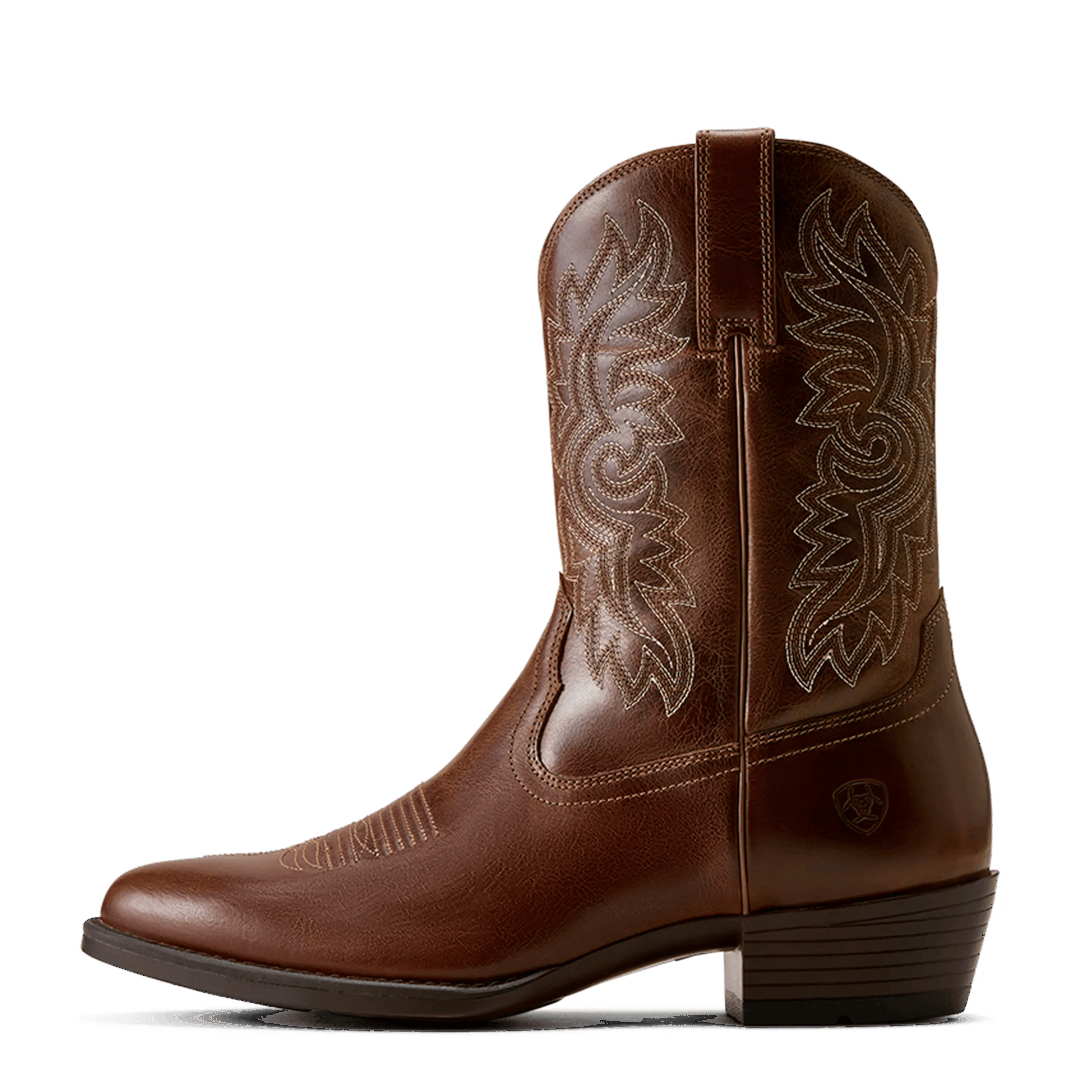 Ariat Men's Sumter Dark Tan R Toe Western Boot 10080455