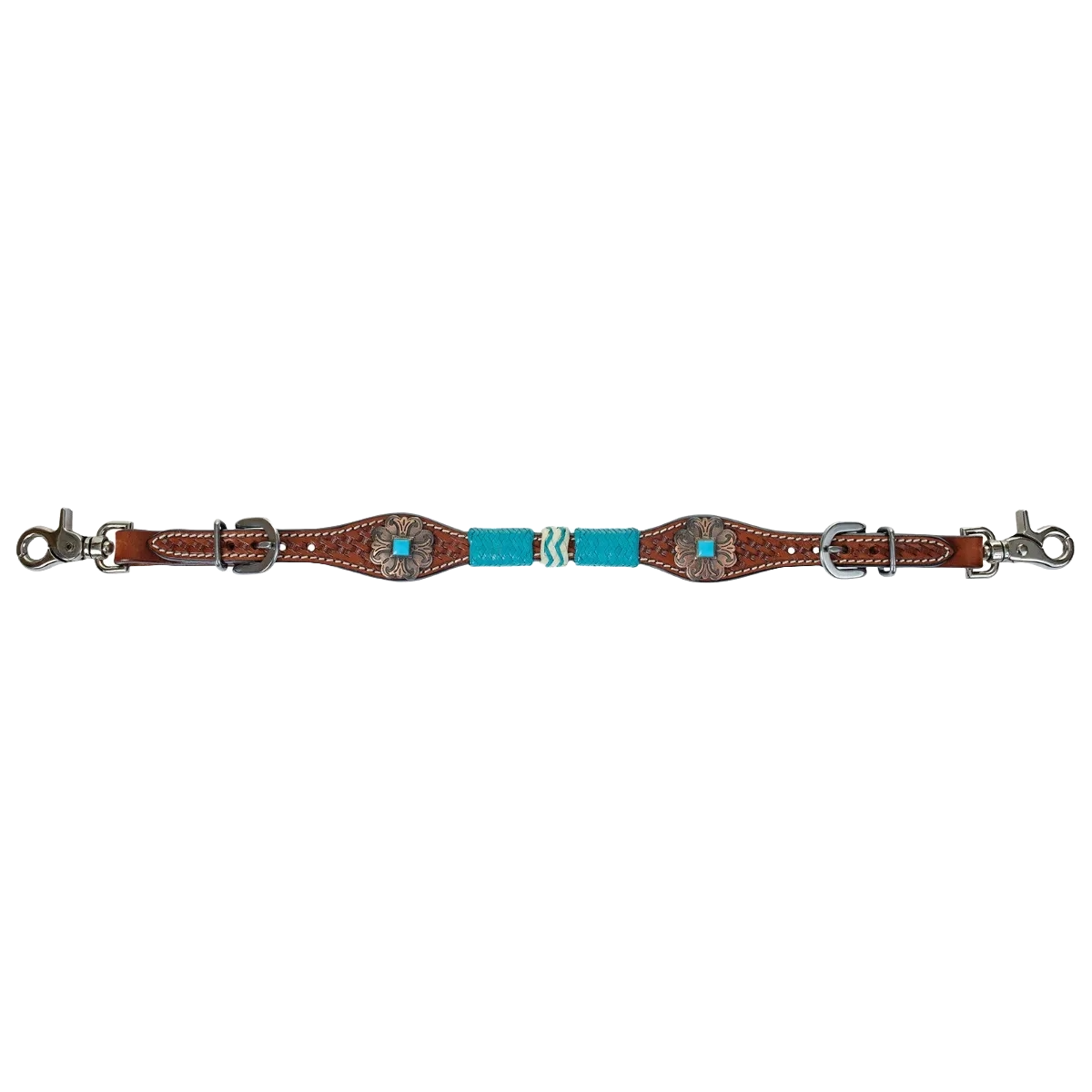 Circle Y Turquoise Roundup Wither Strap Regular Oil