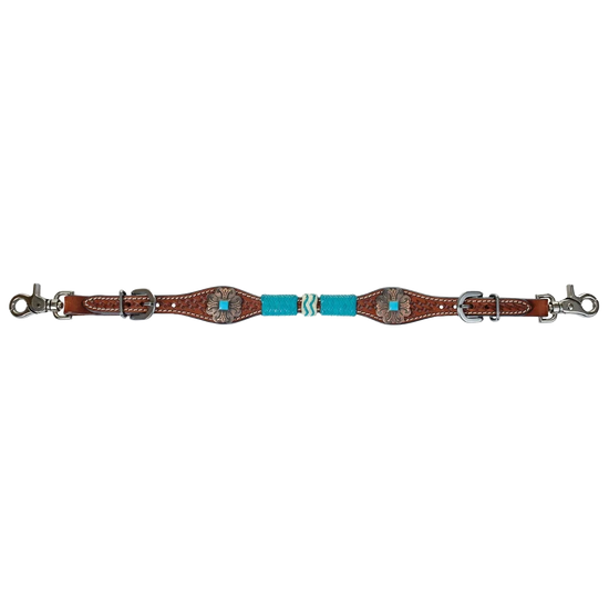 Circle Y Turquoise Roundup Wither Strap Regular Oil