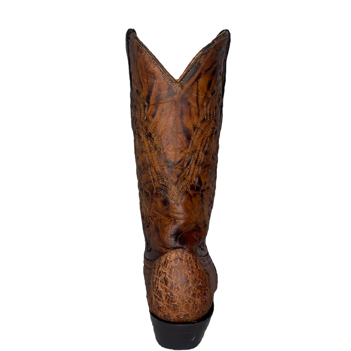 Corral Mens Cognac Ostrich Embroidery Leather Boots A4010