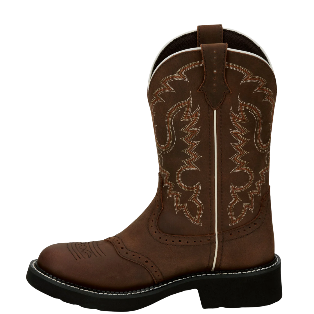 Justin Ladies Inji Aged Bark Brown Western Boot GY9909