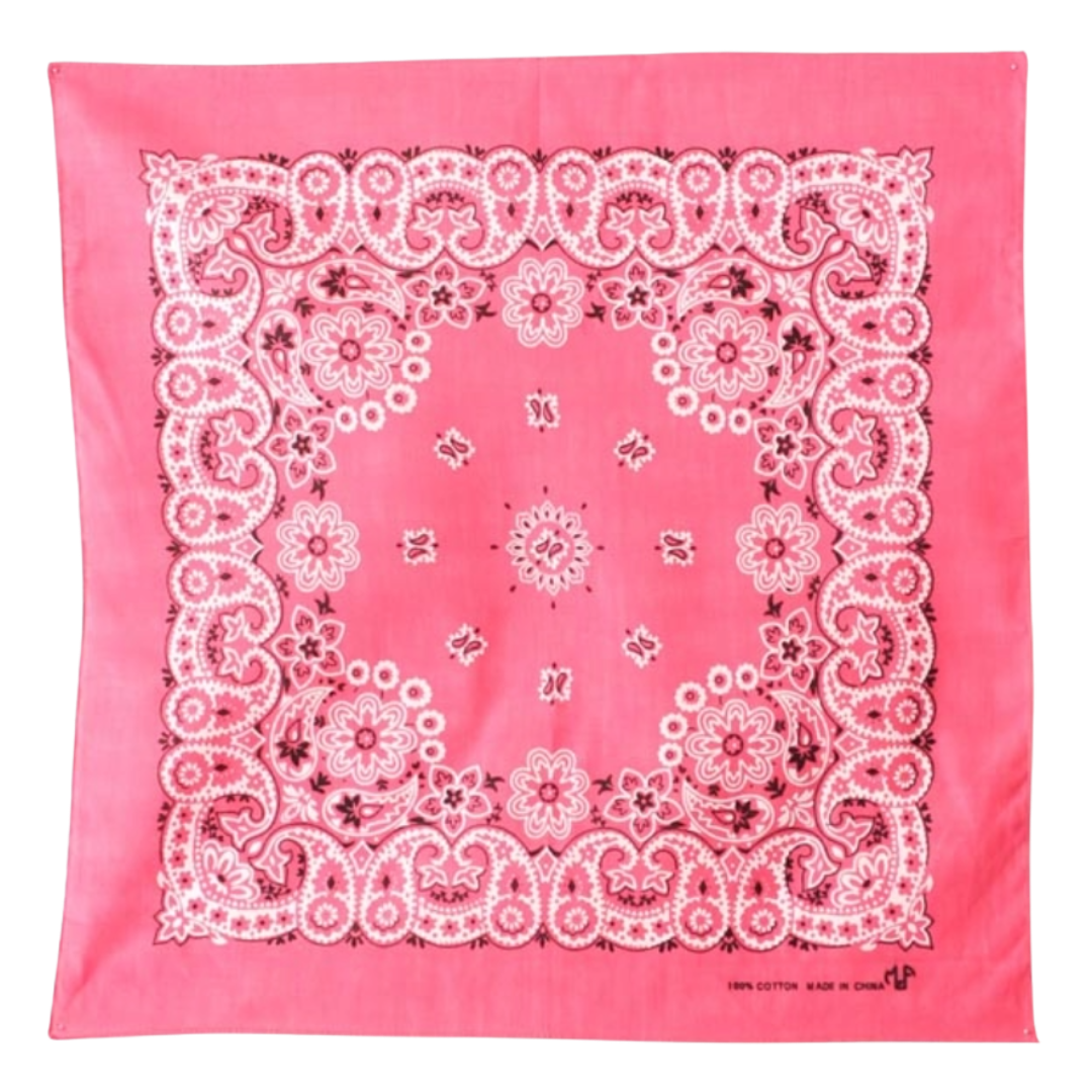 M&F Western Products Dark Pink & White Paisley Print Bandana 1001010