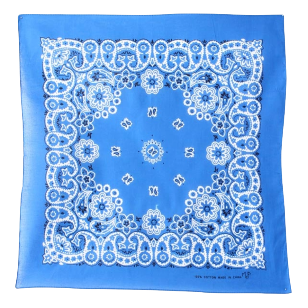 M&F Western Products Royal Blue & White Paisley Print Bandana 1001017