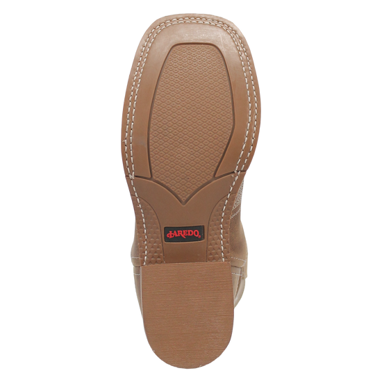 Laredo Ladies Cheyenne Off White & Tan Leather Boots 5717