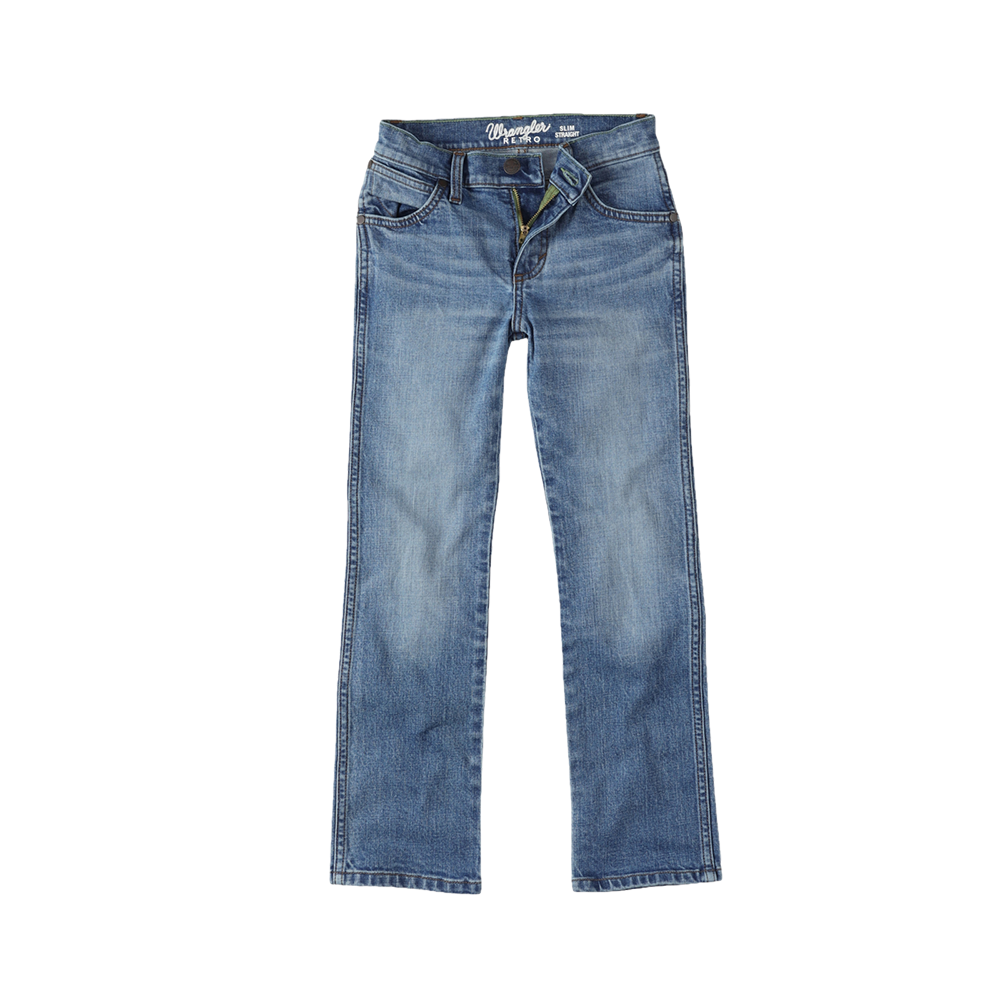 Wrangler Boy's Retro® Slim Straight Blue Denim Jeans 112335642
