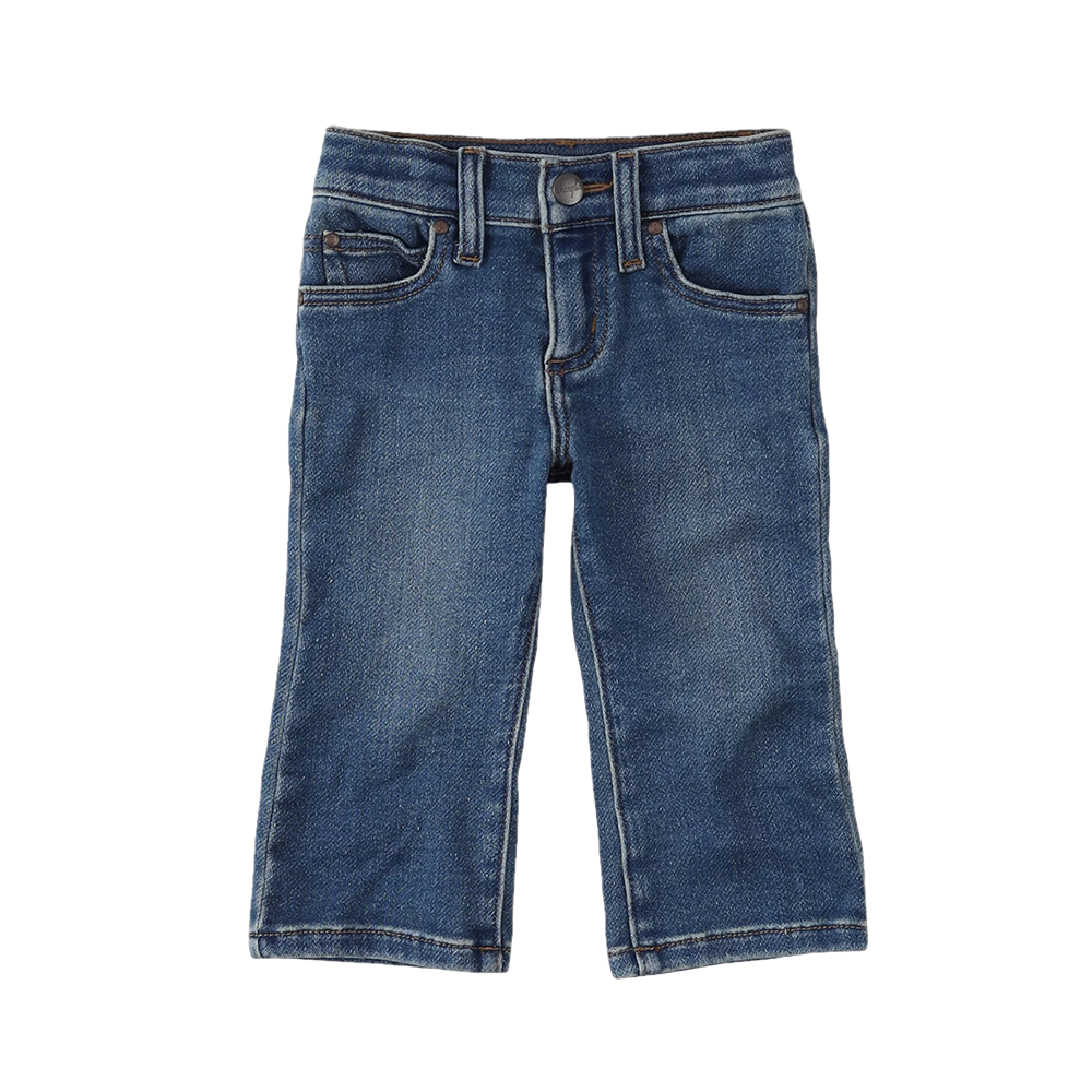 Wrangler Baby Boy's Slim Fit Blue Denim Bootcut Jeans 112336776