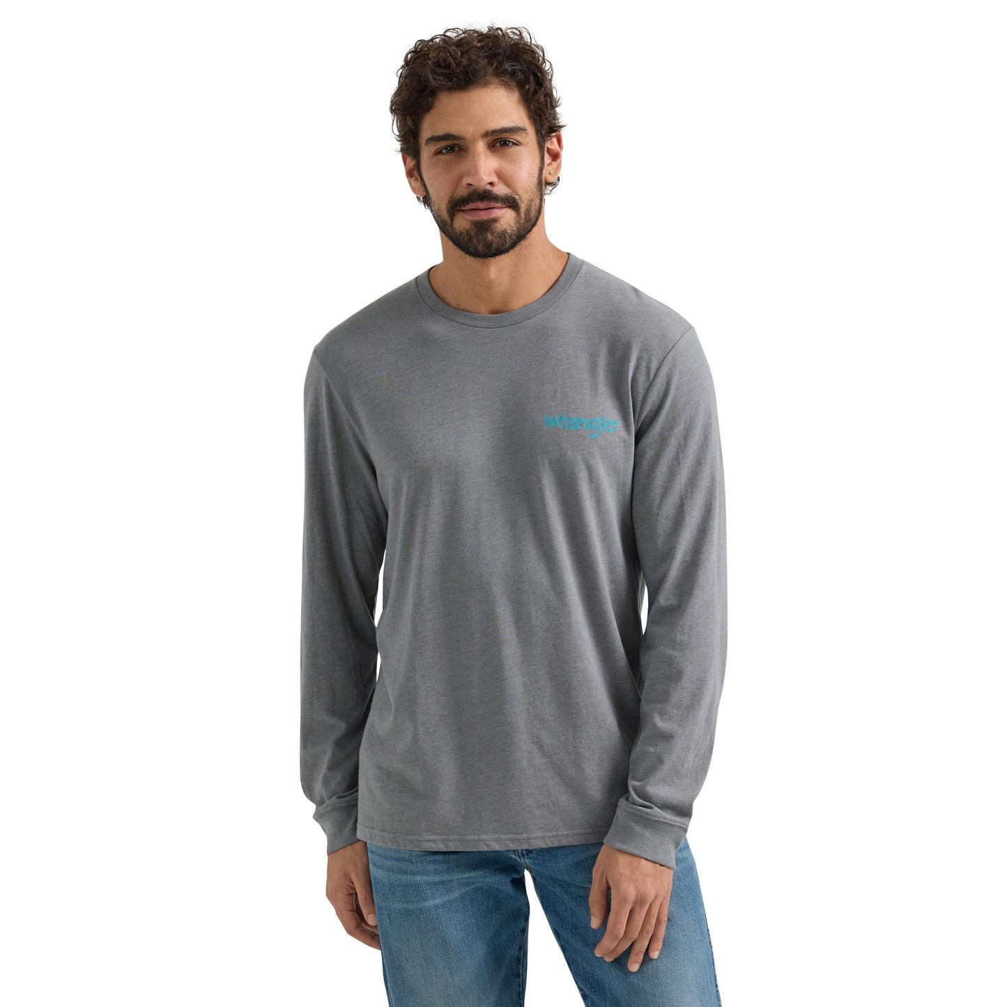Wrangler Men's Graphite Heather Long Sleeve T-Shirt 112350067
