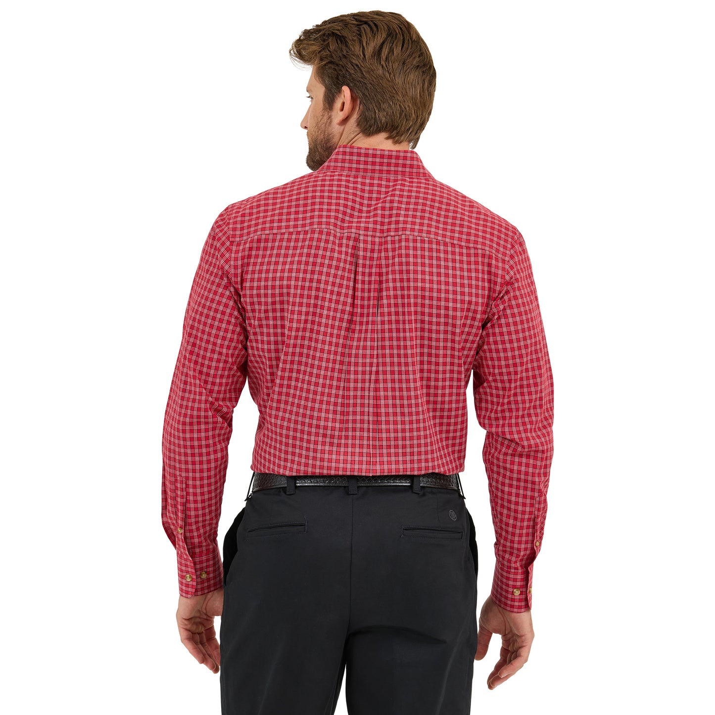 mens burgundy plaid dress shirt Men - White/Plaid Relaxed-Fit Shirt - Size: 3XL