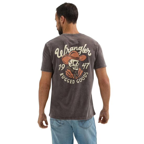 Wrangler Men's Brown Ganache Rugged Skull T-Shirt 112361834