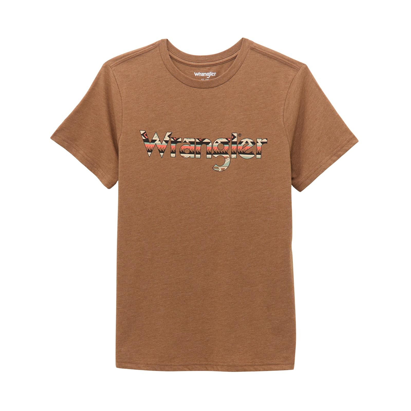 Wrangler Ladies Logo Cacao Nibs Heather Graphic T-Shirt 112365136
