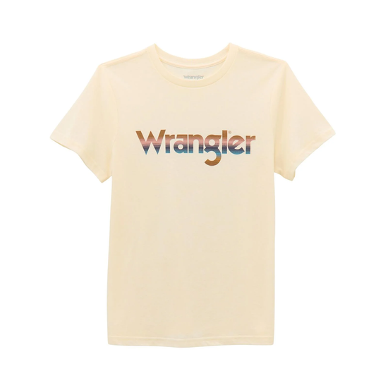 Wrangler Ladies Logo Egret Heather Graphic T-Shirt 112365142