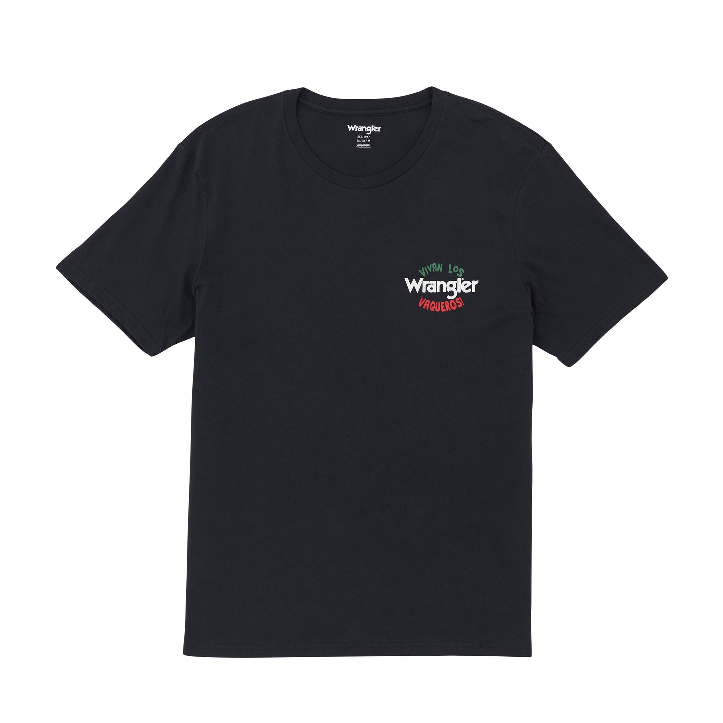 Wrangler Men's Vivan Los Vaqueros Jet Black Graphic T-Shirt 112365306