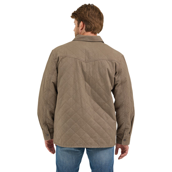 Wrangler Men's Reversible Quilted Brown Western Jacket 112368205