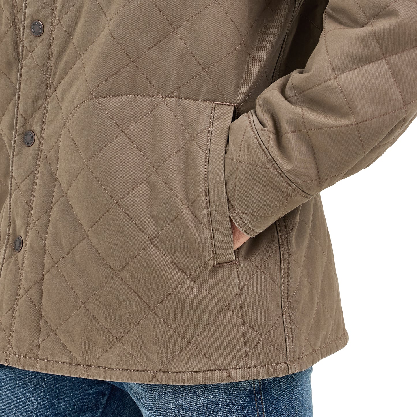 Wrangler Men's Reversible Quilted Brown Western Jacket 112368205