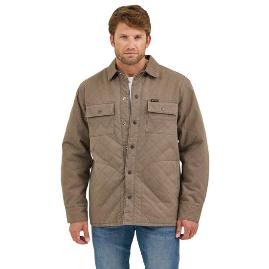 Wrangler Men's Reversible Quilted Brown Western Jacket 112368205