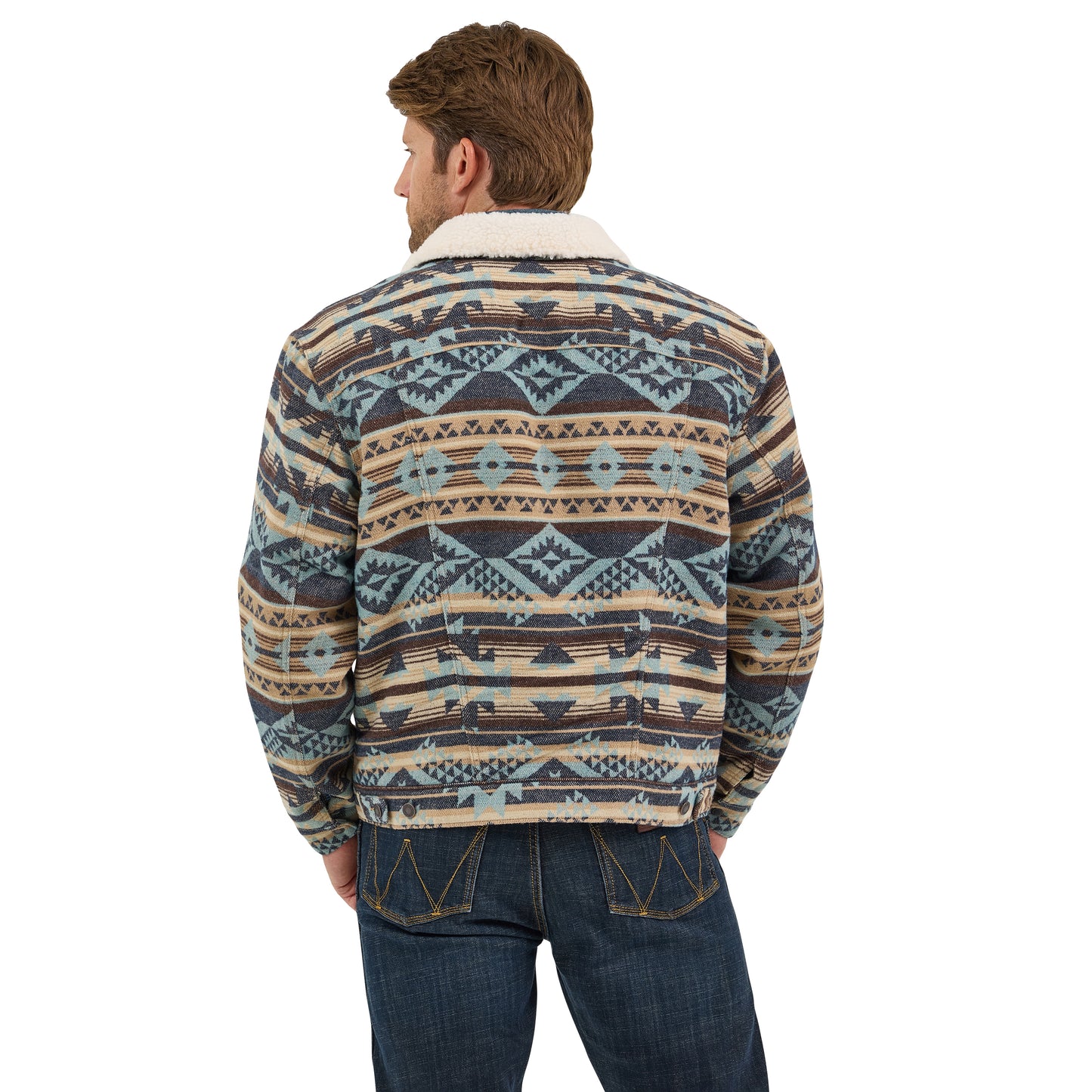 Wrangler Men's Aztec Western Dark Sapphire Jacket 112368212