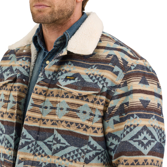 Wrangler Men's Aztec Western Dark Sapphire Jacket 112368212
