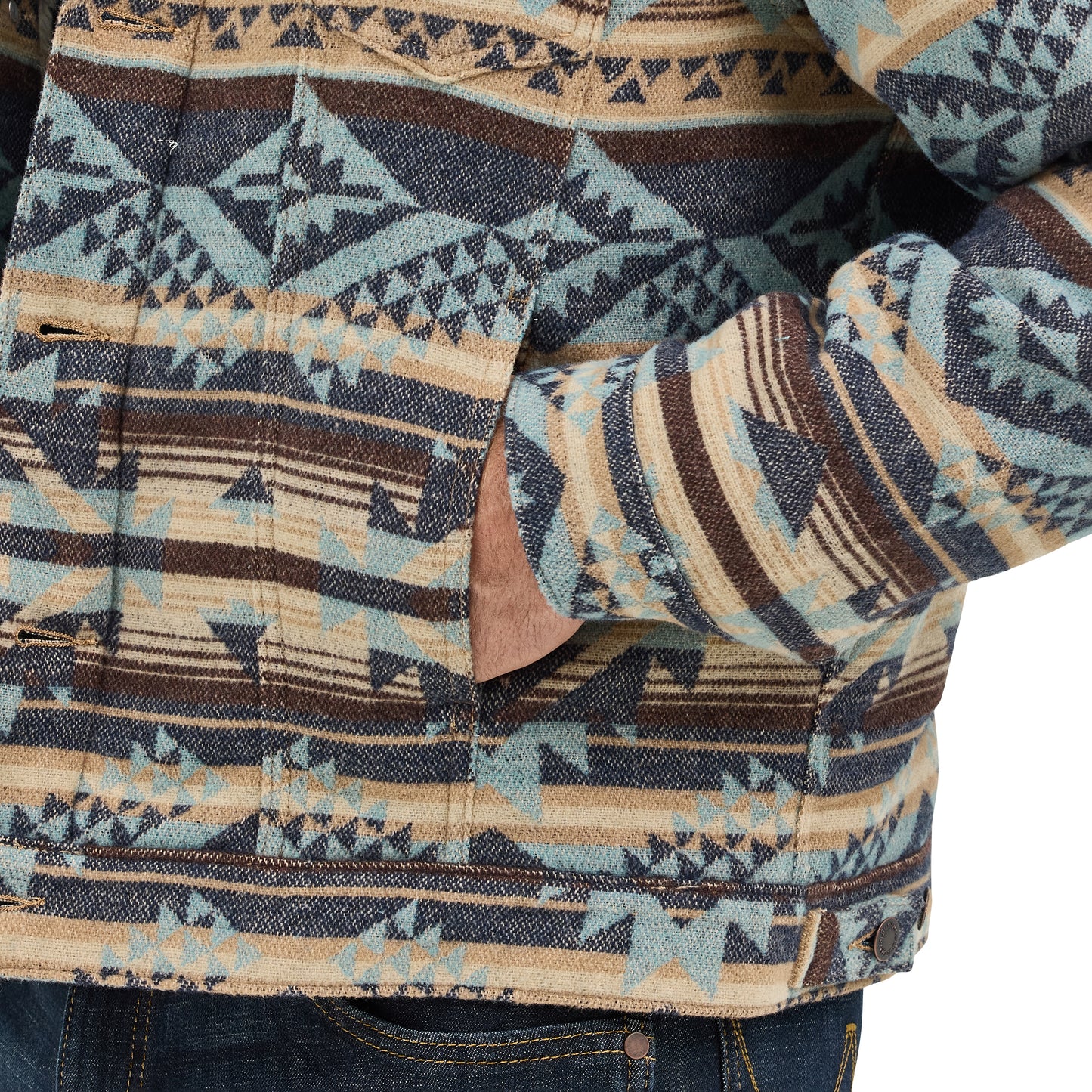 Wrangler Men's Aztec Western Dark Sapphire Jacket 112368212