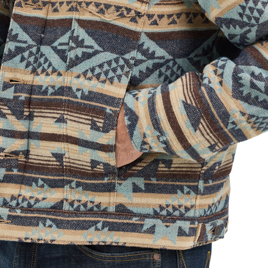 Wrangler Men's Aztec Western Dark Sapphire Jacket 112368212