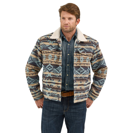 Wrangler Men's Aztec Western Dark Sapphire Jacket 112368212
