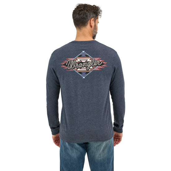 Wrangler Men's Dark Navy Heather Logo T-Shirt 112368561