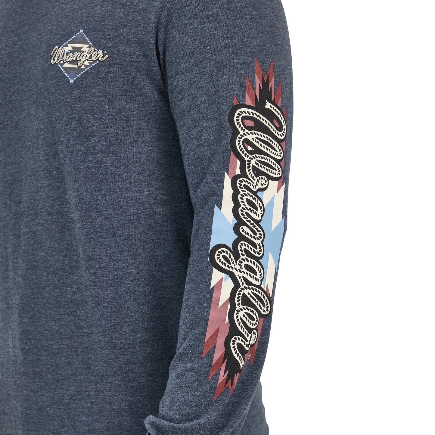 Wrangler Men's Dark Navy Heather Logo T-Shirt 112368561