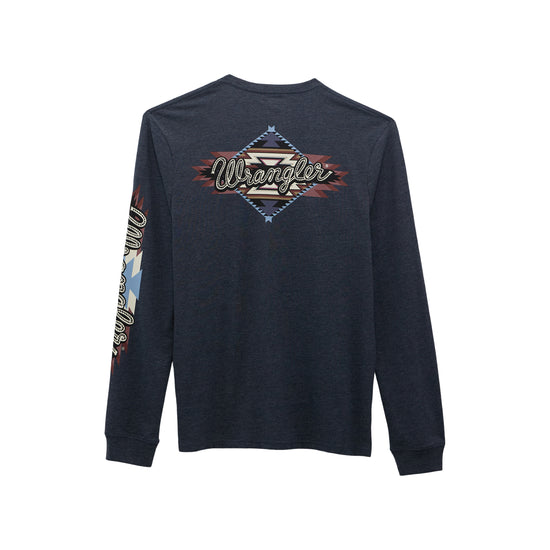 Wrangler Men's Dark Navy Heather Logo T-Shirt 112368561