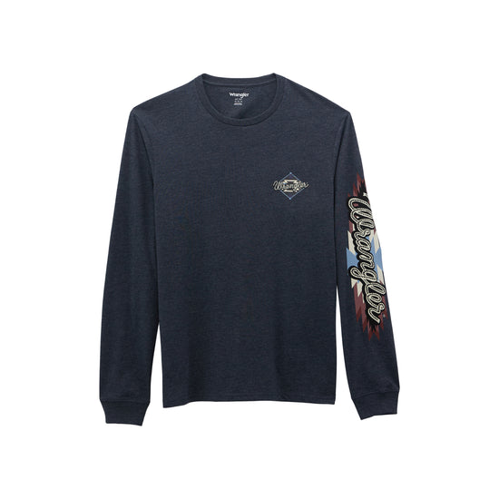 Wrangler Men's Dark Navy Heather Logo T-Shirt 112368561