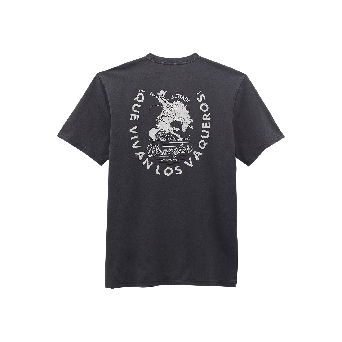 Wrangler Men's Que Vivan Los Vaqueros Charcoal Asphalt T-Shirt 112368629