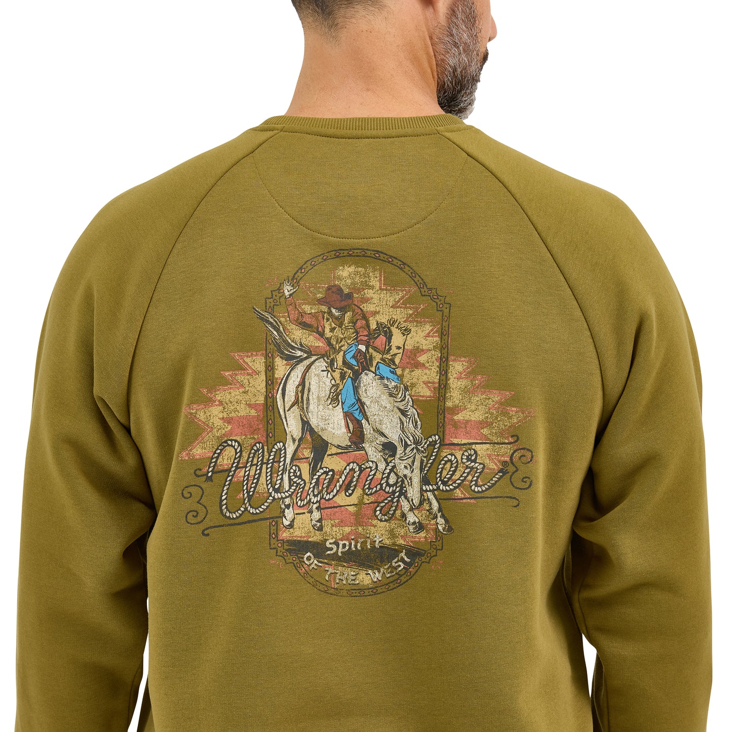 Wrangler Men's Olive Drab Logo Crewneck Sweatshirt 112368631