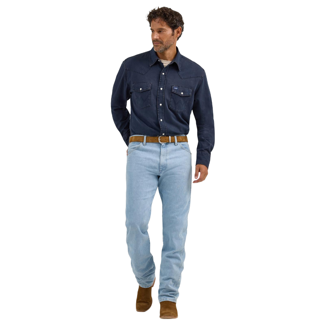 Wrangler Men's Vintage Inspired Midnight Blue Work Shirt 112368685