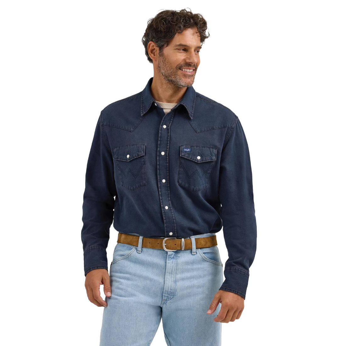 Wrangler Men's Vintage Inspired Midnight Blue Work Shirt 112368685