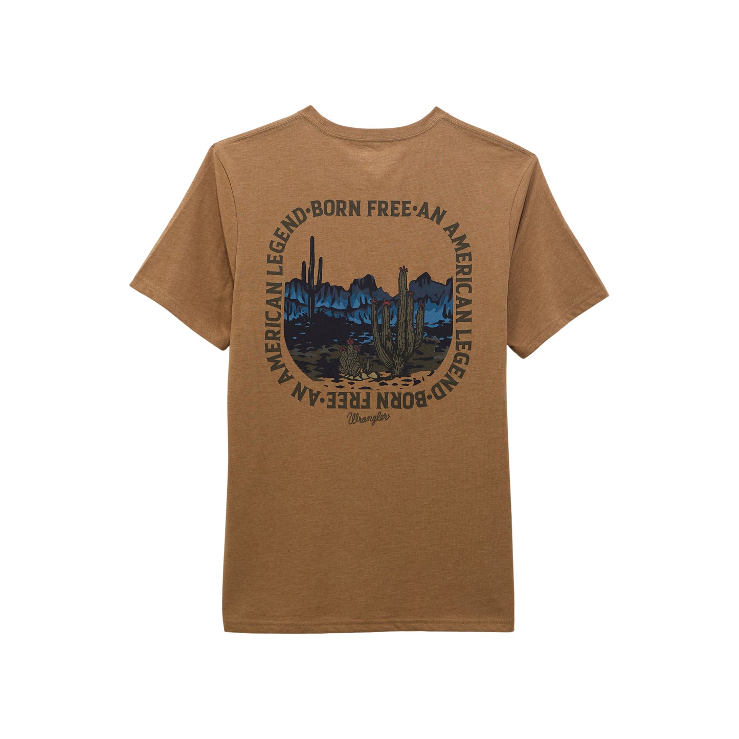 Wrangler Men's Tobacco Brown Heather Desert Graphic T-Shirt 112368737