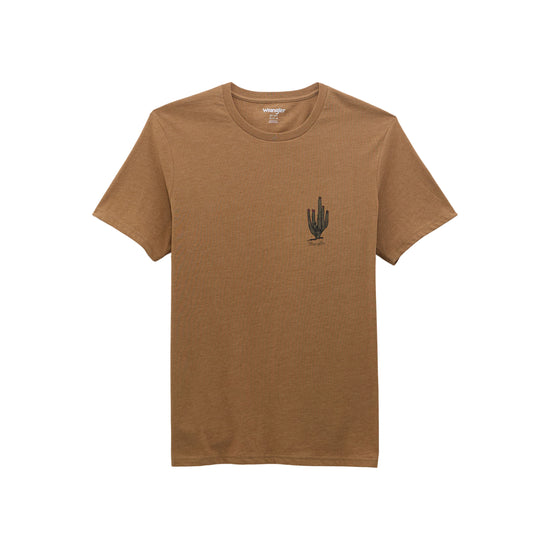 Wrangler Men's Tobacco Brown Heather Desert Graphic T-Shirt 112368737