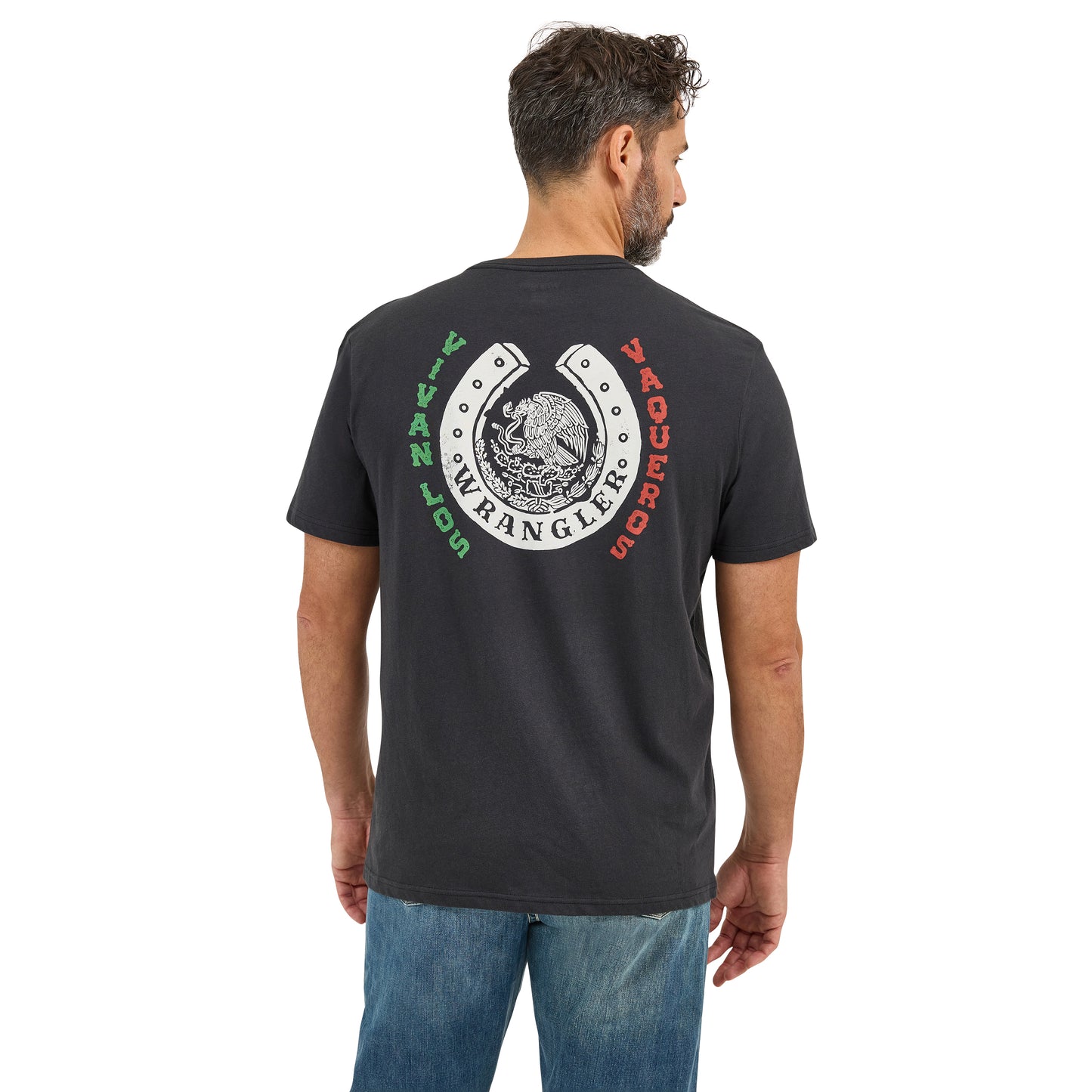 Wrangler Men's Vivan Los Vaqueros Jet Black T-Shirt 112368738