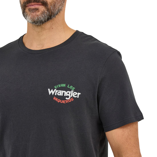 Wrangler Men's Vivan Los Vaqueros Jet Black T-Shirt 112368738