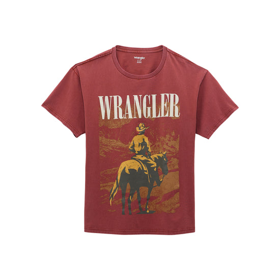 Wrangler Ladies Retro® Chili Oil Oversized Cowboy T-Shirt 112368892