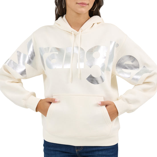 Wrangler Ladies Retro® White Vintage Classic Hoodie 112371540