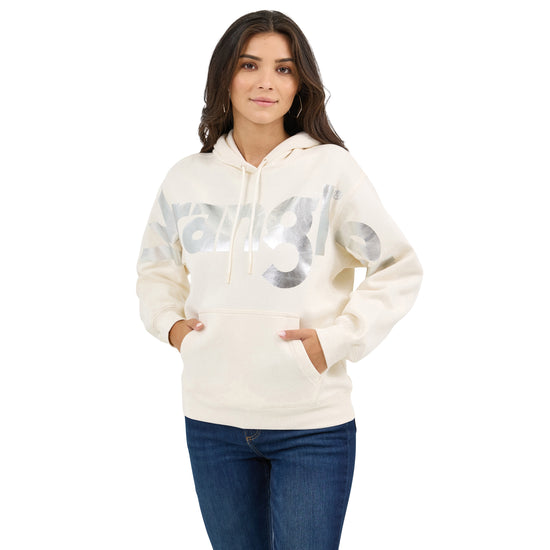 Wrangler Ladies Retro® White Vintage Classic Hoodie 112371540