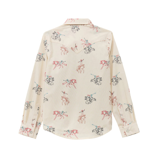 Wrangler Youth Girl's Horseback Tricks Western Snap Shirt 112371871