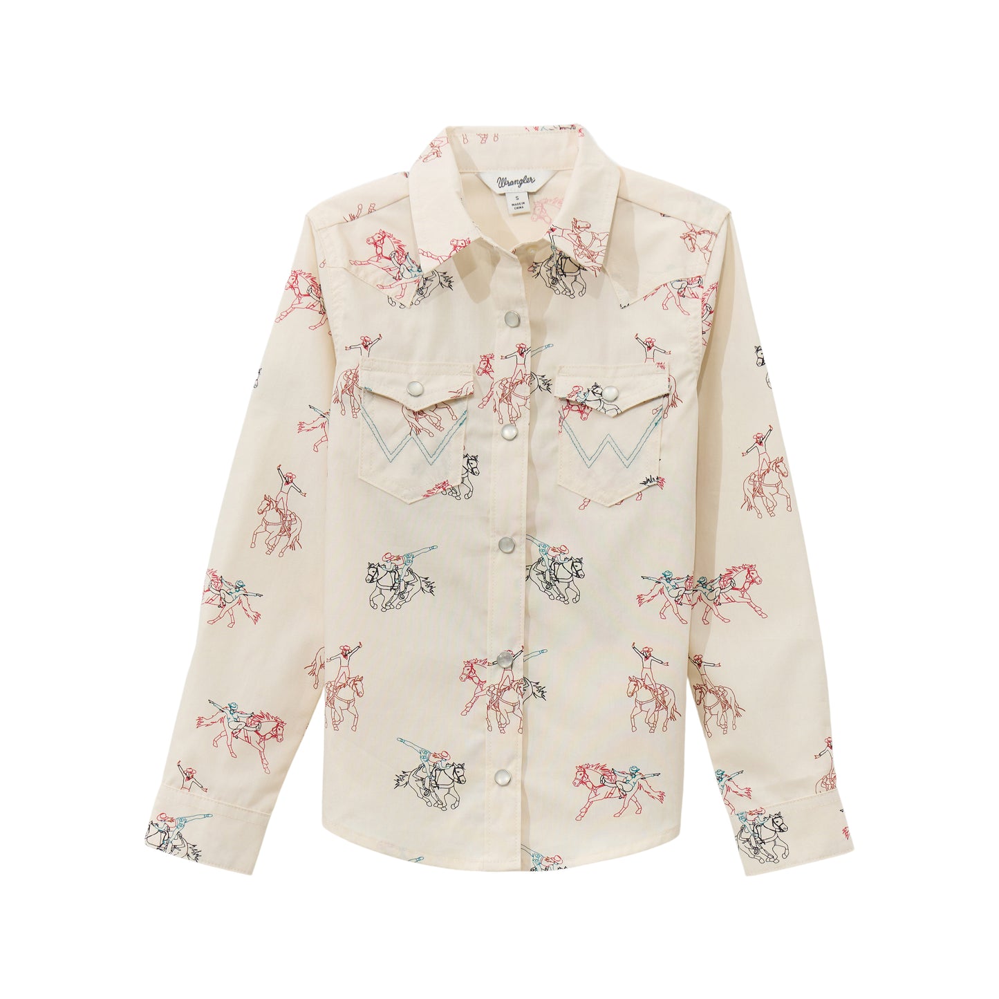 Wrangler Youth Girl's Horseback Tricks Western Snap Shirt 112371871