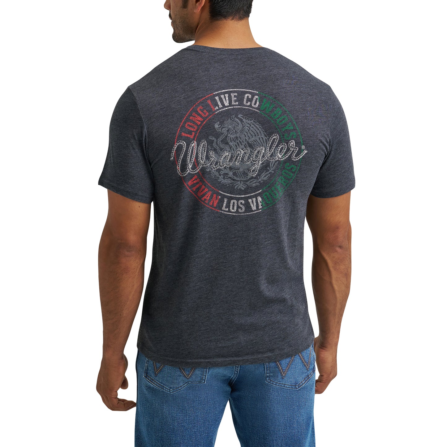 Wrangler Men's Mexico Graphic Heather Black T-Shirt 112372808