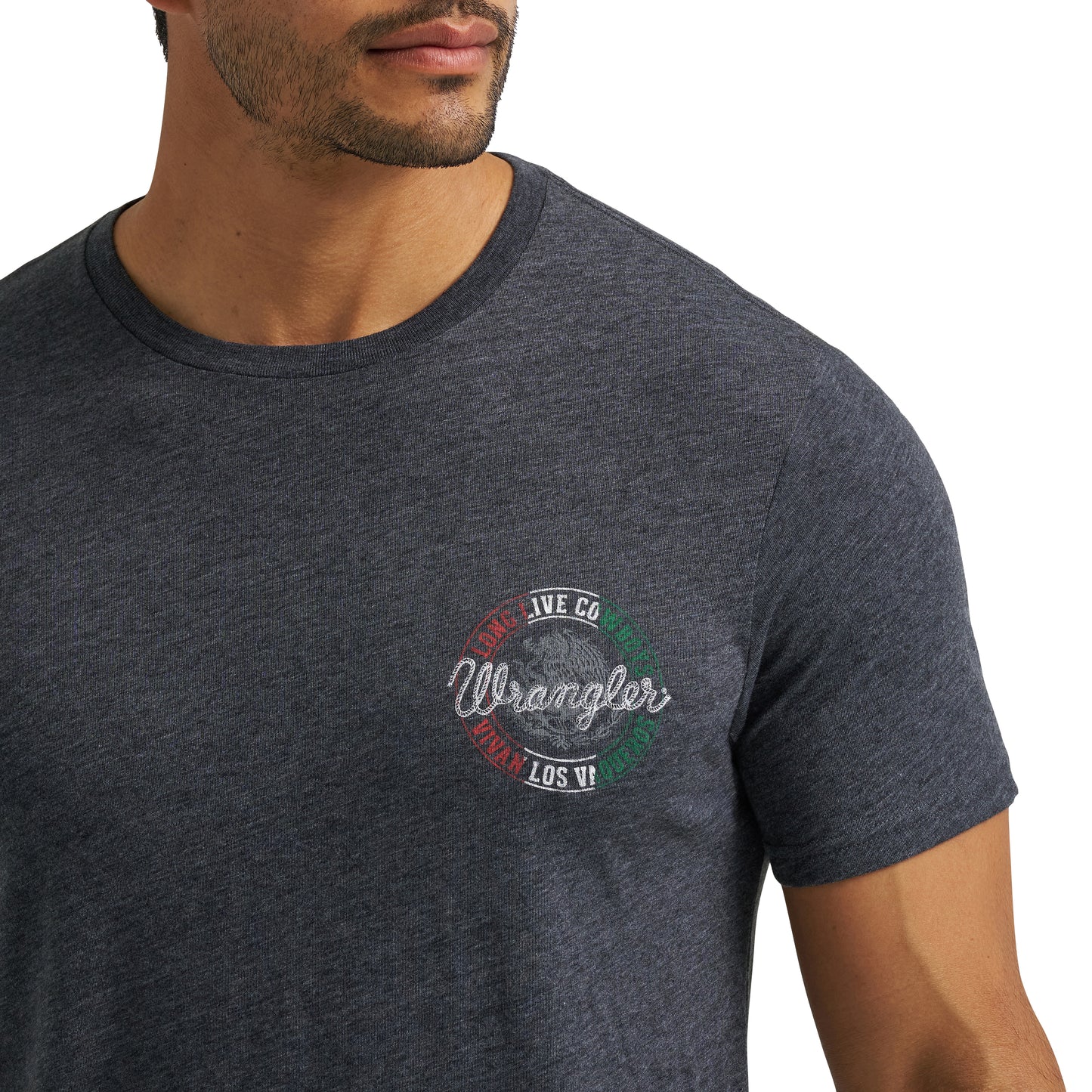Wrangler Men's Mexico Graphic Heather Black T-Shirt 112372808